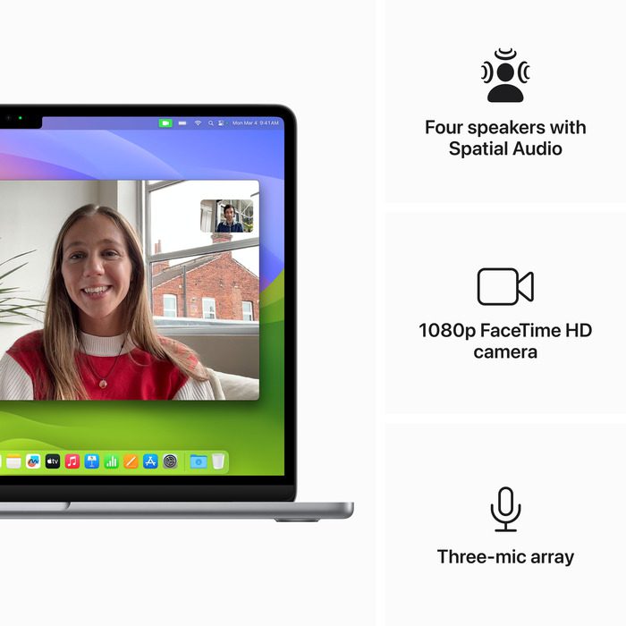 15-inch MacBook Air: Apple M3 chip with 8-core CPU and 10-core GPU, 8GB, 512GB SSD - Silver(MRYQ3B/A) - Image 6