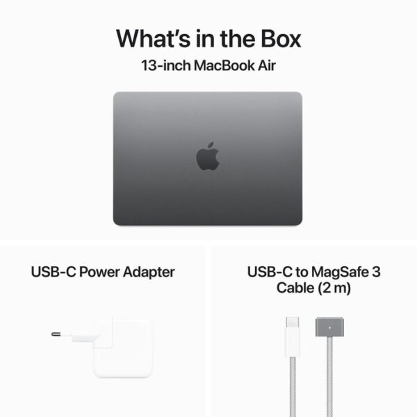 15-inch MacBook Air: Apple M3 chip with 8-core CPU and 10-core GPU, 16GB, 512GB SSD - Space Grey(MXD13B/A) - Image 8