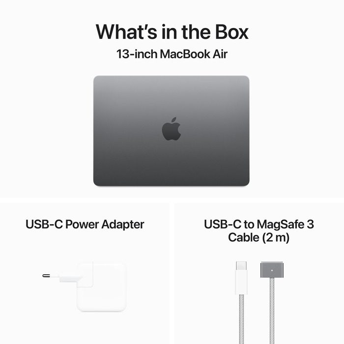 13-inch MacBook Air: Apple M3 chip with 8-core CPU and 10-core GPU, 16GB, 512GB SSD - Silver (MXCT3B/A) - Image 2