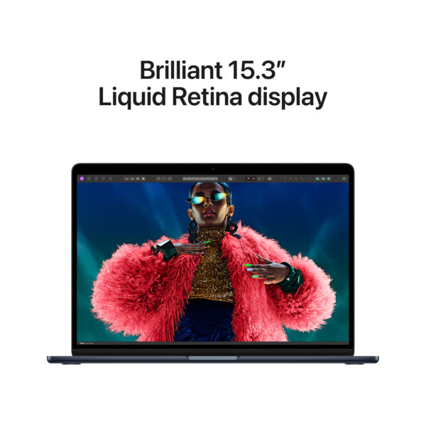 15-inch MacBook Air: Apple M3 chip with 8-core CPU and 10-core GPU, 8GB, 512GB SSD - Midnight(MRYV3B/A) - Image 5