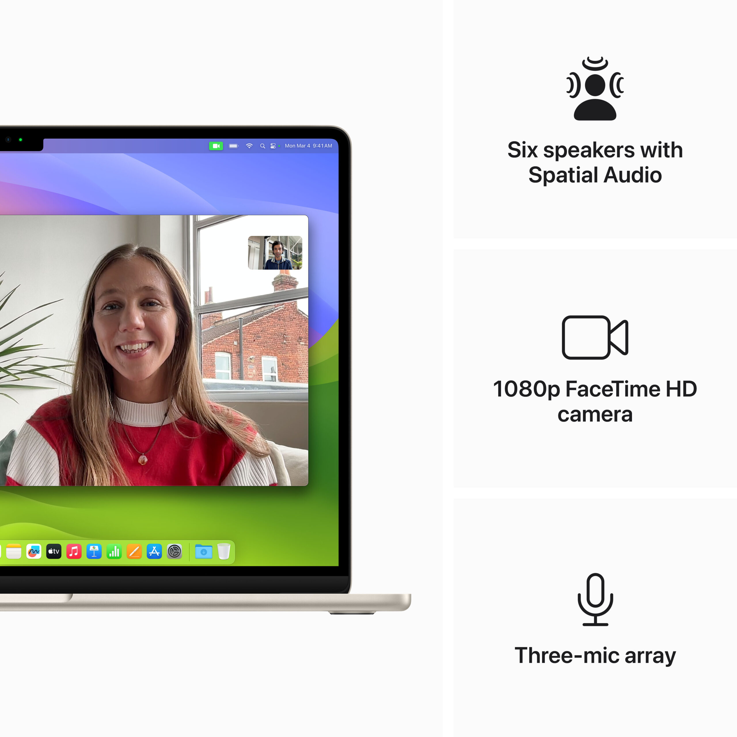 15-inch MacBook Air: Apple M3 chip with 8-core CPU and 10-core GPU, 8GB, 512GB SSD - Starlight(MRYT3B/A) - Image 6