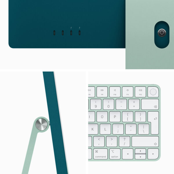 24-inch iMac with Retina 4.5K display: Apple M3 chip with 8-core CPU and 10-core GPU, 256GB SSD - Green (MQRN3B/A) - Image 3