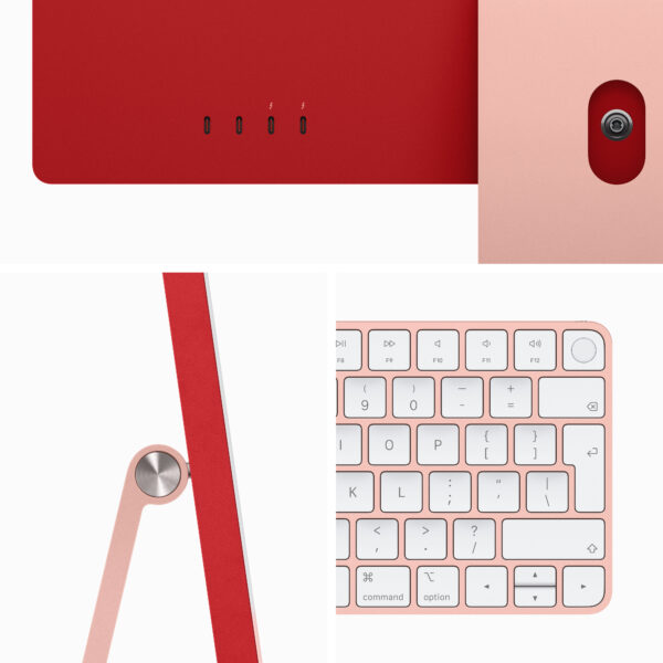 24-inch iMac with Retina 4.5K display: Apple M3 chip with 8-core CPU and 10-core GPU, 256GB SSD - Pink (MQRT3B/A) - Image 3