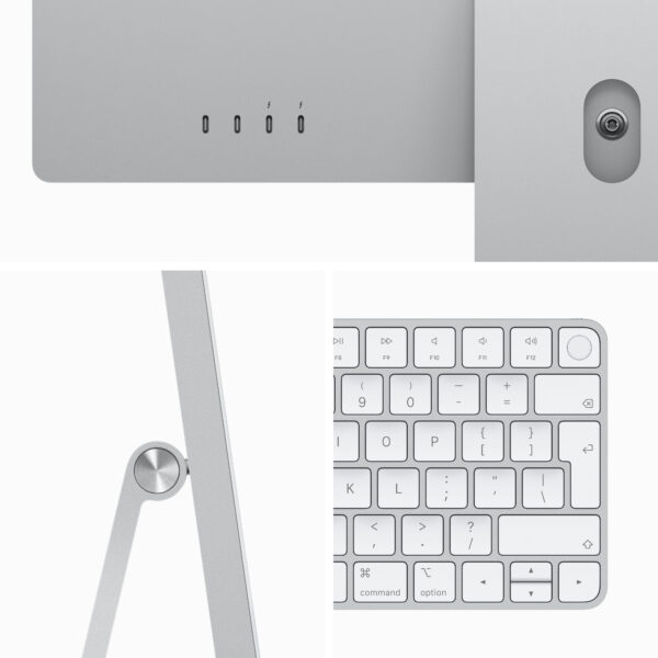 24-inch iMac with Retina 4.5K display: Apple M3 chip with 8-core CPU and 10-core GPU, 512GB SSD - Silver (MQRK3B/A) - Image 3