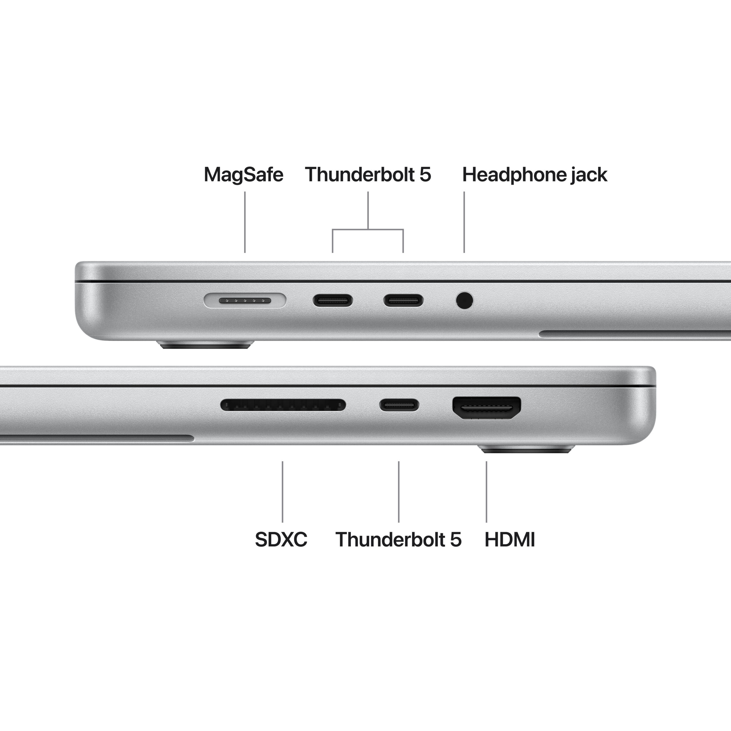 16-inch MacBook Pro: Apple M5 Pro chip with 18-core CPU and 20-core GPU, 24GB, 1TB SSD - Silver (MGE44B/A) - Image 7