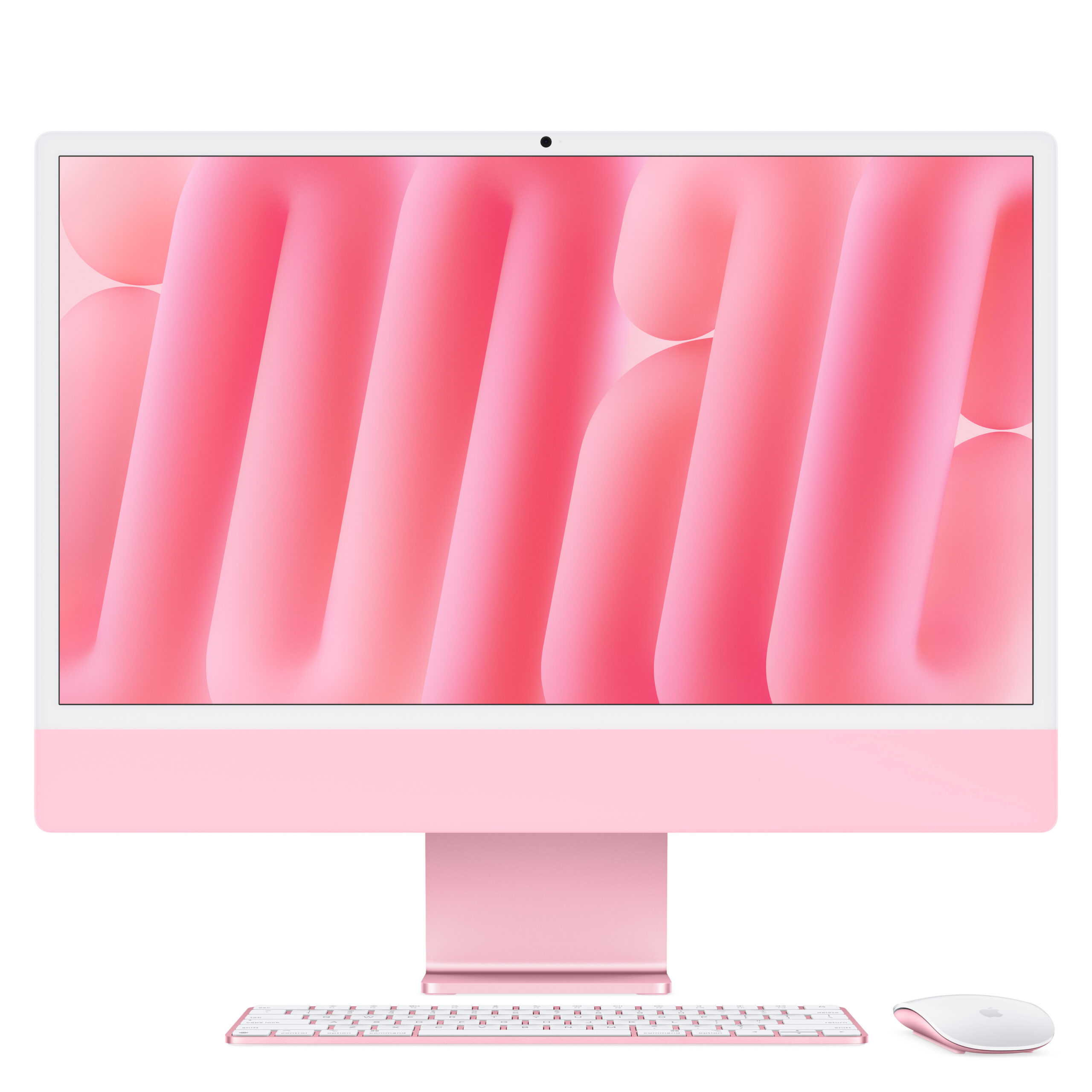 Apple 24-inch iMac M4 in Pink with Retina 4.5K display, 8-core CPU, 8-core GPU, 16GB unified memory, and 256GB SSD (MWUG3B/A).