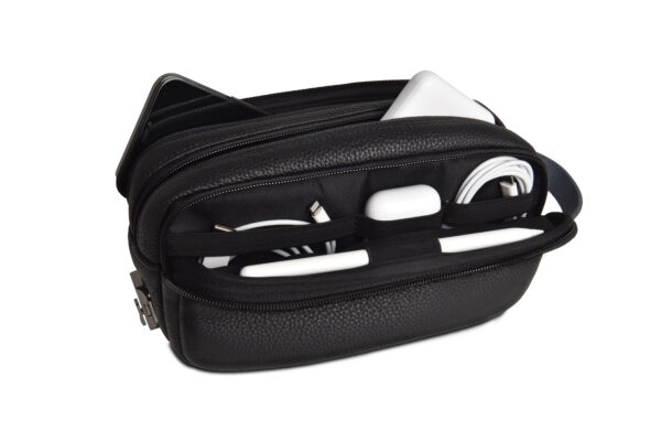 All in One Storage Bag for Power Adapter Charging cables Apple Pencil iPhone AirPods Apple Watch Anti-theft Organize Box Waterproof PU Leather Pouch Travel Bags