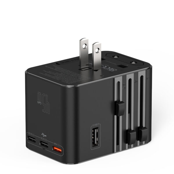 Universal 45W GaN USB-C Plug Adapter Black – Fast Charger for MacBook, iPad & iPhone - Image 11