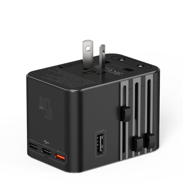 Universal 45W GaN USB-C Plug Adapter Black – Fast Charger for MacBook, iPad & iPhone - Image 12