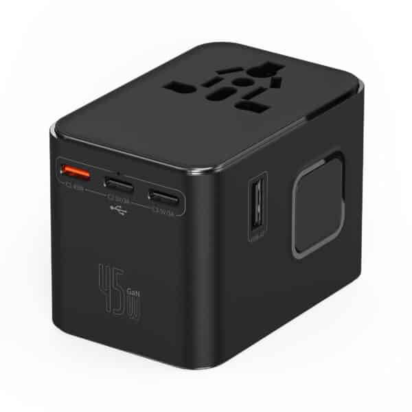 Universal 45W GaN USB-C Plug Adapter Black – Fast Charger for MacBook, iPad & iPhone - Image 2