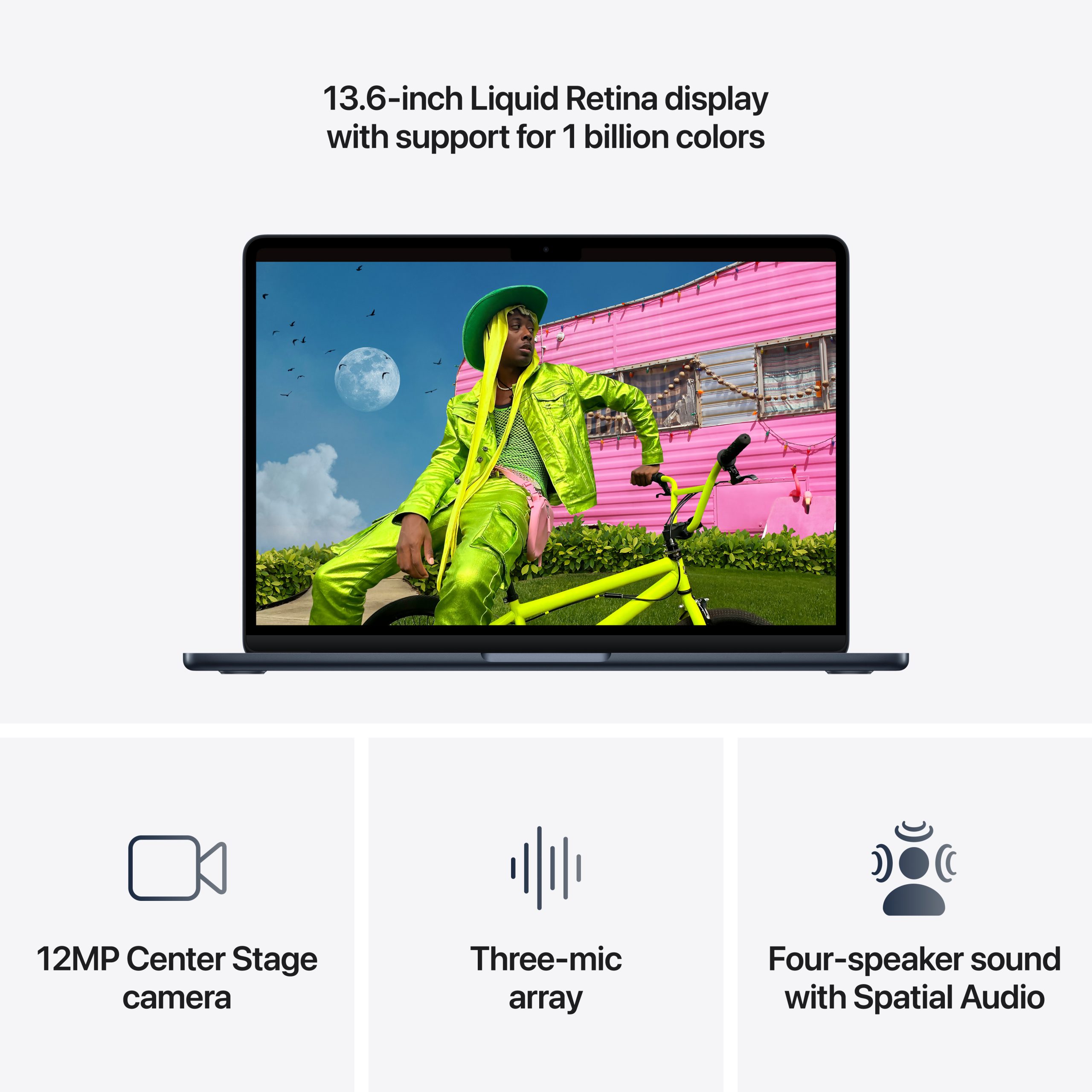13-inch MacBook Air: Apple M5 chip with 10-core CPU and 8-core GPU, 16GB, 512GB SSD - Midnight - Image 5