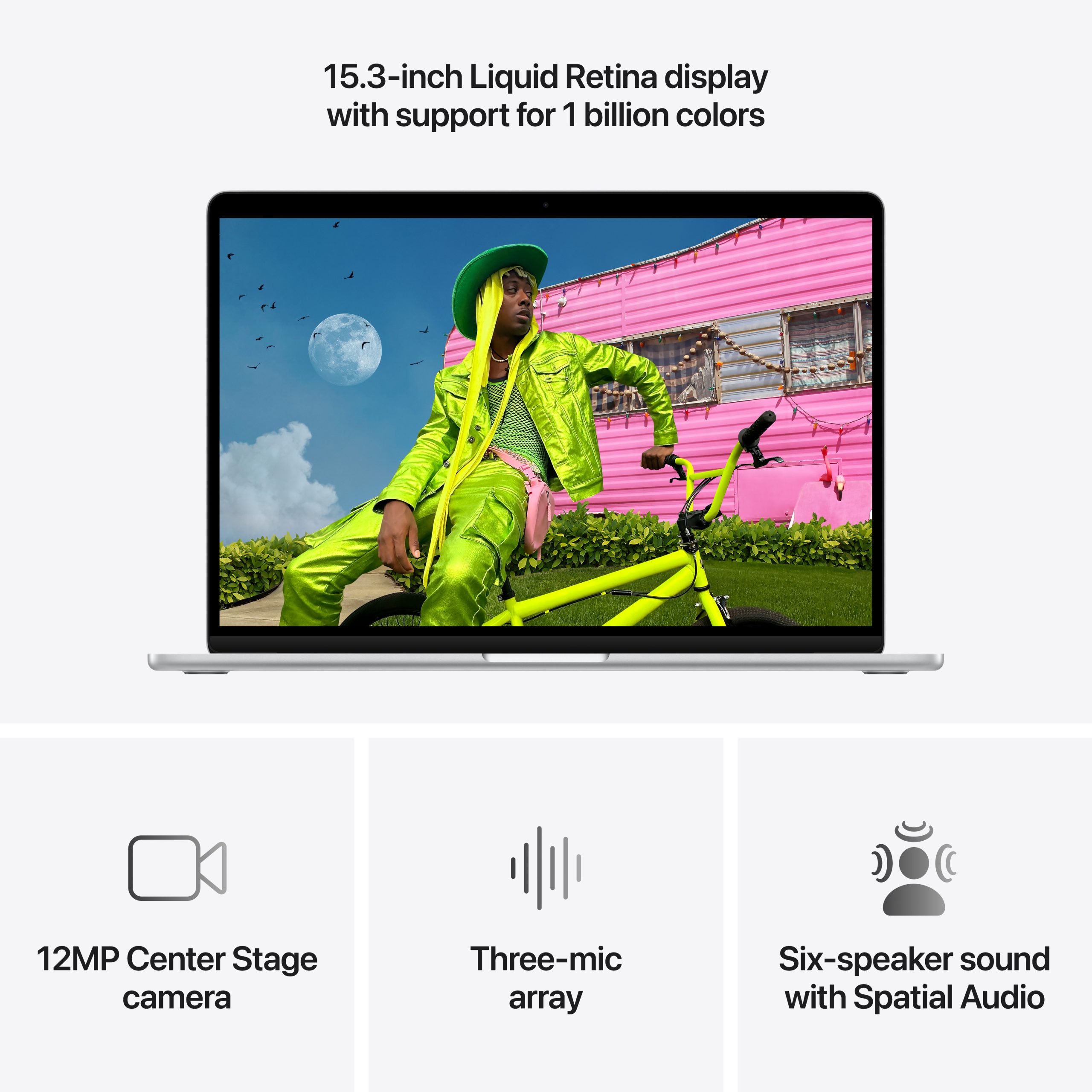 15-inch MacBook Air: Apple M5 chip with 10-core CPU and 10-core GPU, 16GB, 1TB SSD - Silver - Image 5
